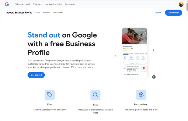 1. Google My Business Profile