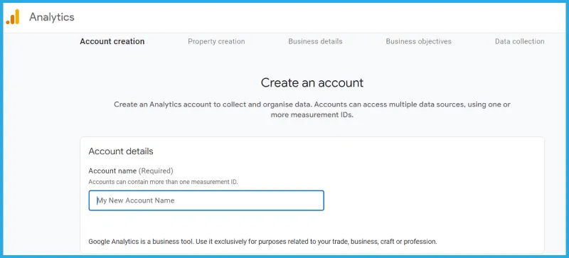 create Google Analytics Google Analytics