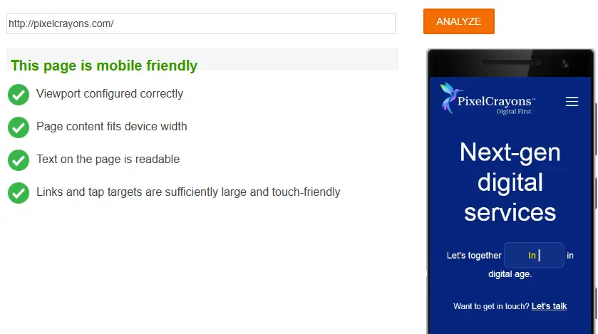 mobile friendliness mobile friendliness